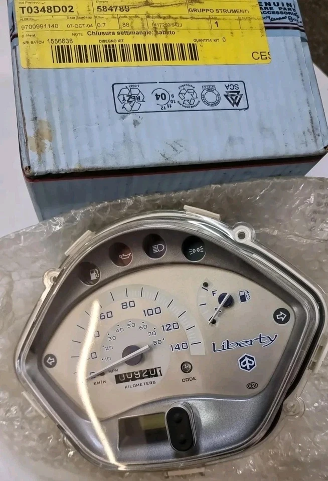 CONTACHILOMETRI CRUSCOTTO NOS 584789 PIAGGIO LIBERTY 125 150 200 da 1998 al 2008 - Immagine 1 di 1