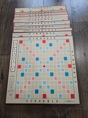 Lot of 10 Vtg Scrabble Game Boards Only Replacement Crafts Tournaments Game Room - Image 1 of 4