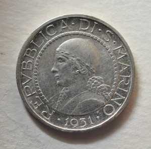 1936 San Marino 5 LIRE SPL - Picture 1 of 3