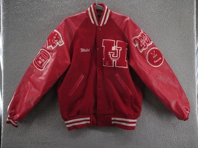 Texas Chenille Women's Varsity Jacket Medium Red Letterman Snare Line Vintage - Image 1 of 4