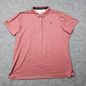 Good Good Golf Polo Shirt Mens 2XL Red Tee Pattern Performance Stretch Outdoors - Picture 1 of 6