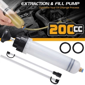 200cc Fluid Extractor Filling Syringe Pump Manual Suction Vacuum Fuel Transfer - Bild 1 von 12