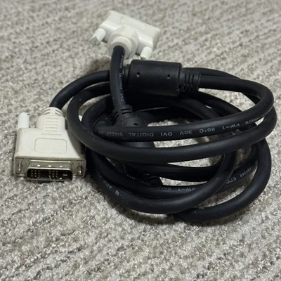 DVI-D Cable, Male to Male, 6 Feet, Digital Single Link AWM E101344 Style 20276 - Image 1 of 4