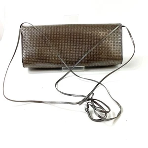 Russell & Bromley silber geflochtenes Leder lange Baguette Clutch Schulter Handtasche - Bild 1 von 4
