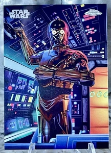 2025 Topps Chrome STAR WARS C-3PO KYBER LIGHT CARD KL-5 CASE HIT  - Picture 1 of 2