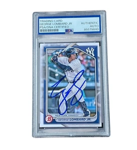 Carta firmata George Lombard Jr New York Yankees autografata PSA - Foto 1 di 2