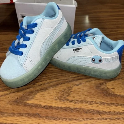 Puma Gamuza Pokemon Squirtle, Azul Infantil/Niños Zapatos EE. UU. 11/12 NUEVO EN CAJA Foto 1 de 4