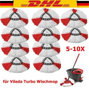 5X/10X Wischbezug für Vileda Turbo Wischmop Easy Wring Clean Moppkopf Ersatzkopf - Bild 1 von 18