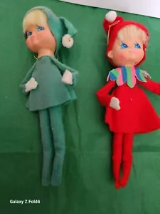 Vintage Japan 2 Pixies Girls Knee Huggers Excellent - Picture 1 of 4