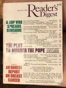 VTG Reader's Digest SEPTEMBER 1982 Magazine~ Stories*Culture*Print Ads~ VGVC - Picture 1 of 8