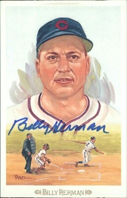 Billy Herman Cubs Signed Perez Steele Celebration HOF Postcard JSA Authenticated - Image 1 of 3