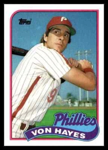1989 Topps #385 Von Hayes Outfield Philadelphia Phillies envío gratuito - Imagen 1 de 1