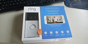 Ring Video Doorbell Satin Nickle 720p Hd in original box w everything