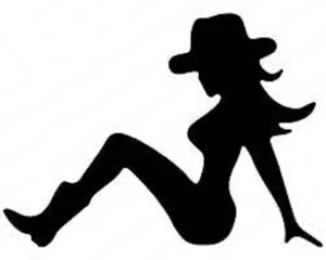 2 COWGIRL WOMEN SEXY VINYL DECAL car truck bumper sticker laptop wall country - Picture 1 of 2