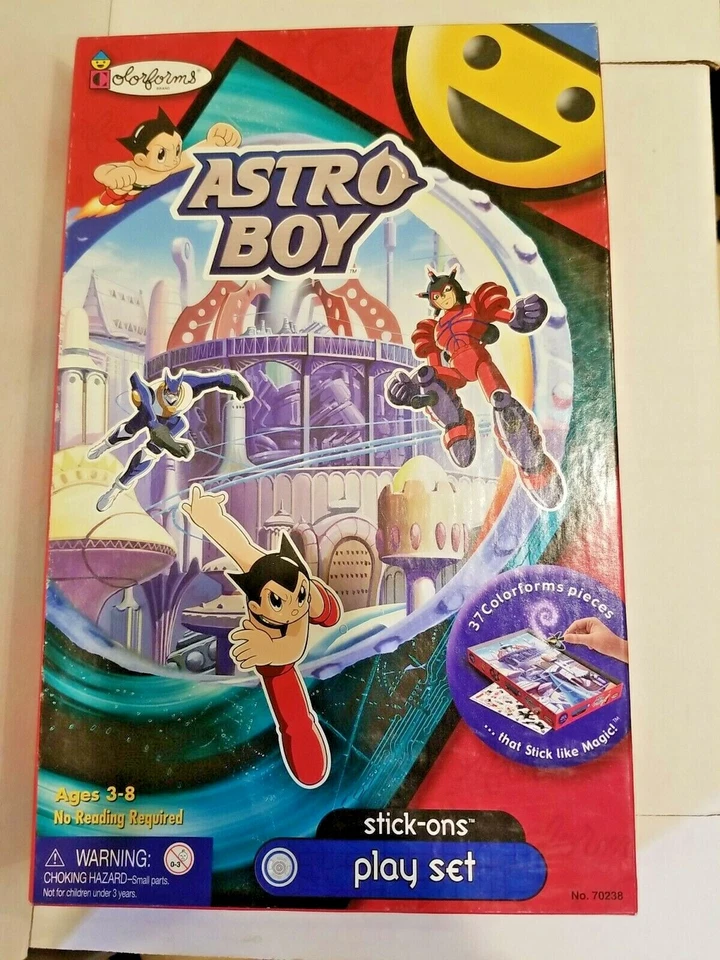 Juego de 37 pegatinas ASTRO BOY Colorforms Stick-ons  Foto 1 de 4