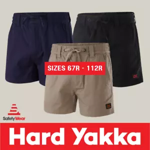 Hard Yakka Toughmaxx Stretch Elastic Drawstring Waist Cotton Work Shorts Y05164 - Picture 1 of 31