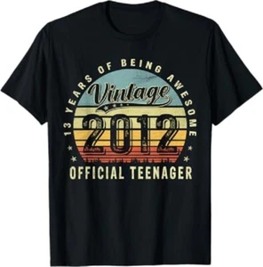 13.Yr Old Gifts Vintage 2012 Official Teenager 13th Birthday T-Shirt - Picture 1 of 4
