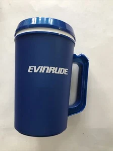 Evinrude Outboards Logo 20 oz Coffee Tea Blue Insulated Thermal Mug 766336 NLA - Picture 1 of 2