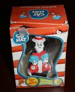 CAT IN THE HAT KURT S ADLER ORNAMENT DR SEUSS MOVIE MERCHANDISE THING ONE & TWO - Picture 1 of 3