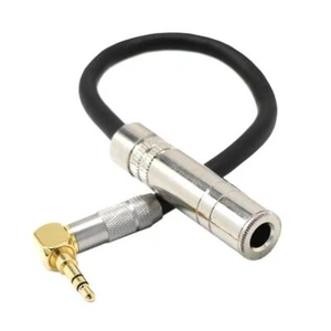 3.5mm to 6.35mm aux audio cable 6.35 jack socket to 3.5 TRS plug stereo - Picture 1 of 7