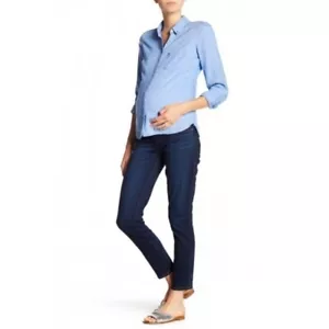 Jeans alla caviglia Paige maternità Verdugo elasticizzati pannelli laterali in Gilmore taglia 32 nuovi con etichette $ 199 - Foto 1 di 6