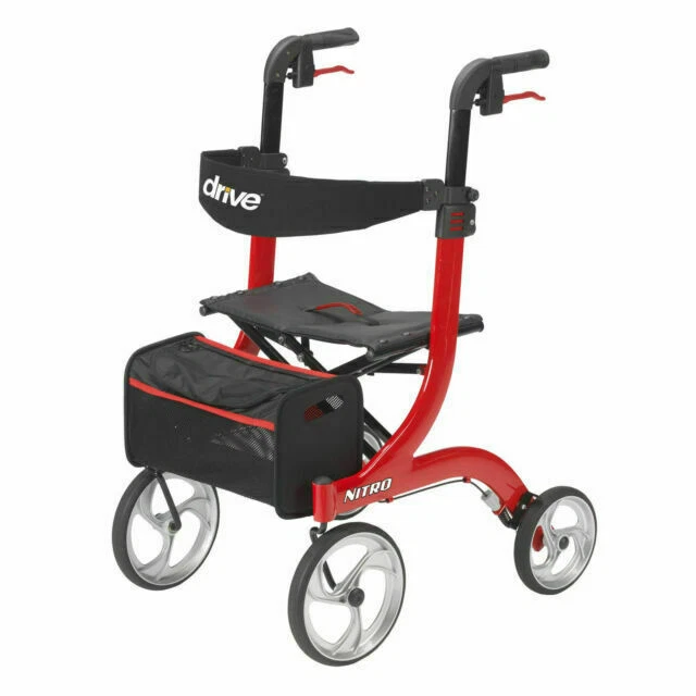 Drive Nitro Euro Rollator Walker - Red