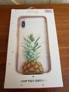 Coque Casery iPhone X/XS neuve dans sa boîte transparente ananas - Photo 1 sur 2