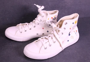 Converse All Star HI Sneaker Chucks Gr. 39 weiß Blumenstickerei Canvas BC1262 - Bild 1 von 15