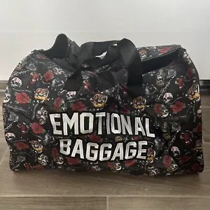 AS$HOLES*S LIVE FOREVER - Emotional Baggage Tote Duffle Bag - Floral Skull Print - Picture 1 of 6