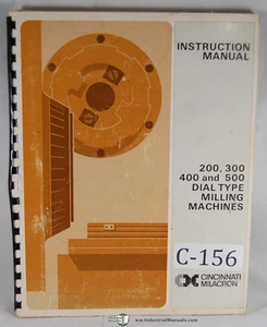Cincinnati Milacron LL, 200 300 400 500, Instructions Manual 1970 - Picture 1 of 7
