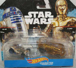 Mattel Hot Wheels Character Cars Star Wars R2-D2 & C-3PO Double Pack Disney - Picture 1 of 3