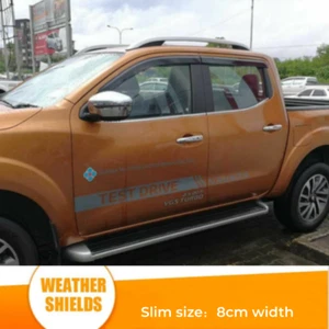 Suitable for 2015-2021 Navara NP300 D23 Slim Weather Shields Weathershields 4pcs - Picture 1 of 8