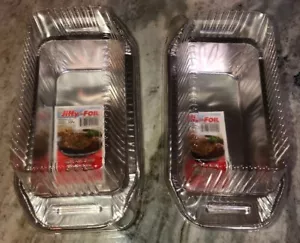 Jiffy-Foil Loaf Pan & Lid 2 Ea 8 1/2”X 4 9/16”X 2 3/4” 4212-1-RARE-SHIPS N 24 HR - Picture 1 of 12