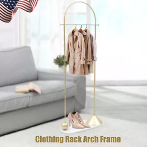 Garment Rack Arch Frame Metal Anti-Slip Bedroom Clothing Hanger Modern Hall Rack - Picture 1 of 10