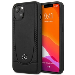 Custodia cellulare case iPhone 15 Plus Mercedes vera pelle nera logo stella - Foto 1 di 7