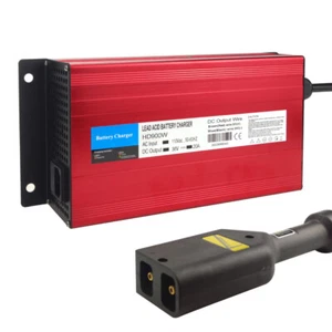 "D" Style Stecker 36V 20A Batterieladegerät passend für EZGO TXT Golf Cart 1996-UP ROT - Bild 1 von 4