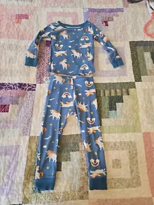 Old Navy 3T 2 Piece Pj Set Blue With Unicorn And Rainbows Print - Picture 1 of 6
