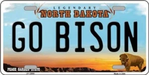Go Bison Novelty Metal License Plate Tag - Picture 1 of 1