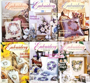 Embroidery & Cross Stitch Magazine Vol 5 (6 Issues) Smocking Ribbon Embroidery - Picture 1 of 8