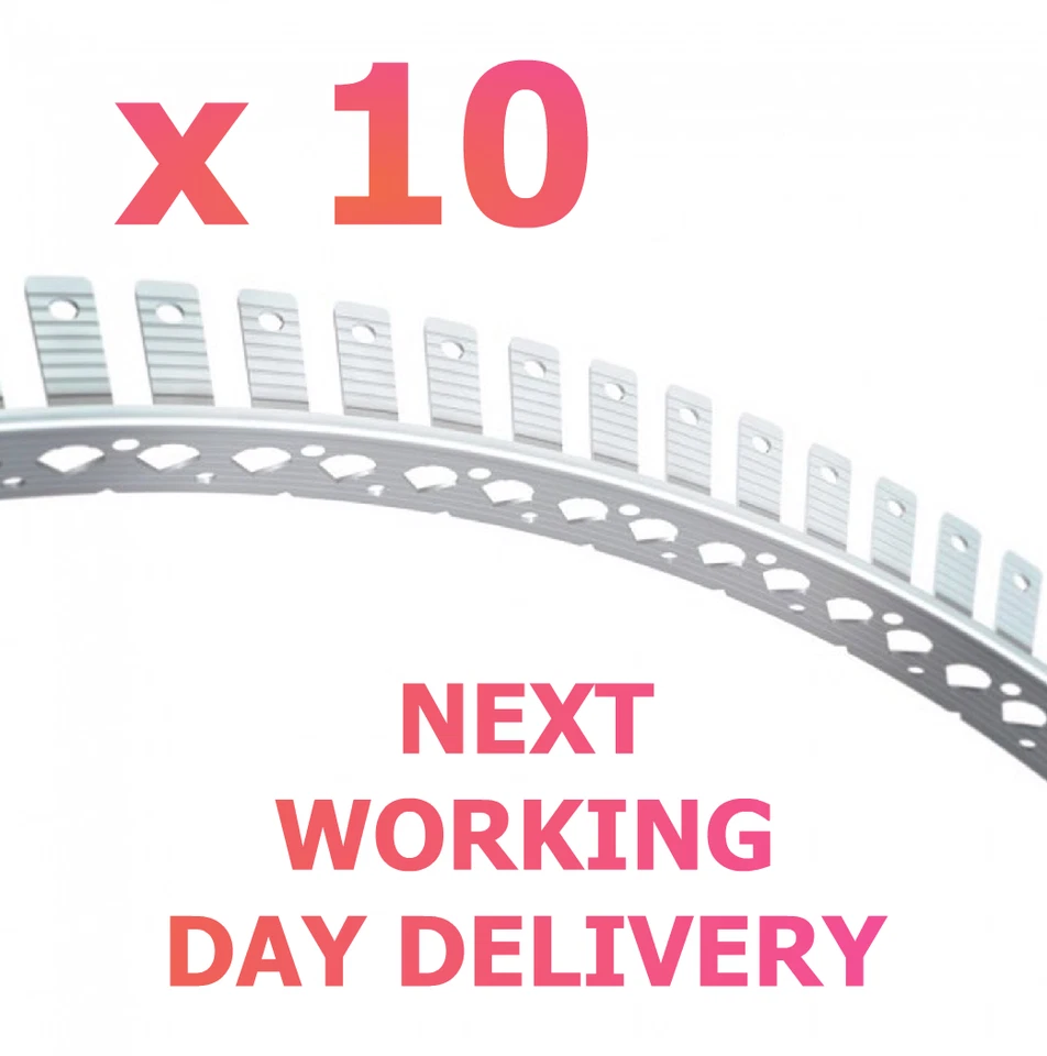 BBS 10 x 2.5 m FLEXIBLE ARCH SKIM CORNER BEAD PVC WHITE NEXT DAY DELIVERY