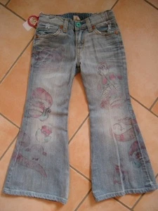 (C264) Pantalones de percusión dulces Nolita Pocket Girls usados look pantalones vaqueros con estampado talla 98 - Imagen 1 de 3