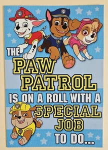 Happy Birthday / Paw Patrol Grußkarte / Punze (inkl. Briefumschlag 5×7") - Bild 1 von 4