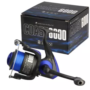 Sea Fishing Reel Coast 6000 Reel Beach Shore Casting Fixed Spool + 20 lb Line - Picture 1 of 5