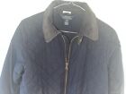 Perfect  Polo Ralph Lauren Quilted Jacket M Uk 14 16 Navy Blue Corduroy Collar