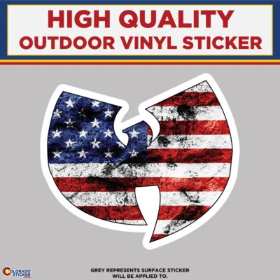 Wu Tang Clan US Flag, High Quality Vinyl Stickers