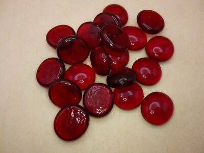 Fichas de contador de vida de piedras preciosas de imitación de vidrio - Lote de 20 - ROJO - JUEGO DE ROL de mesa CCG Foto 1 de 4