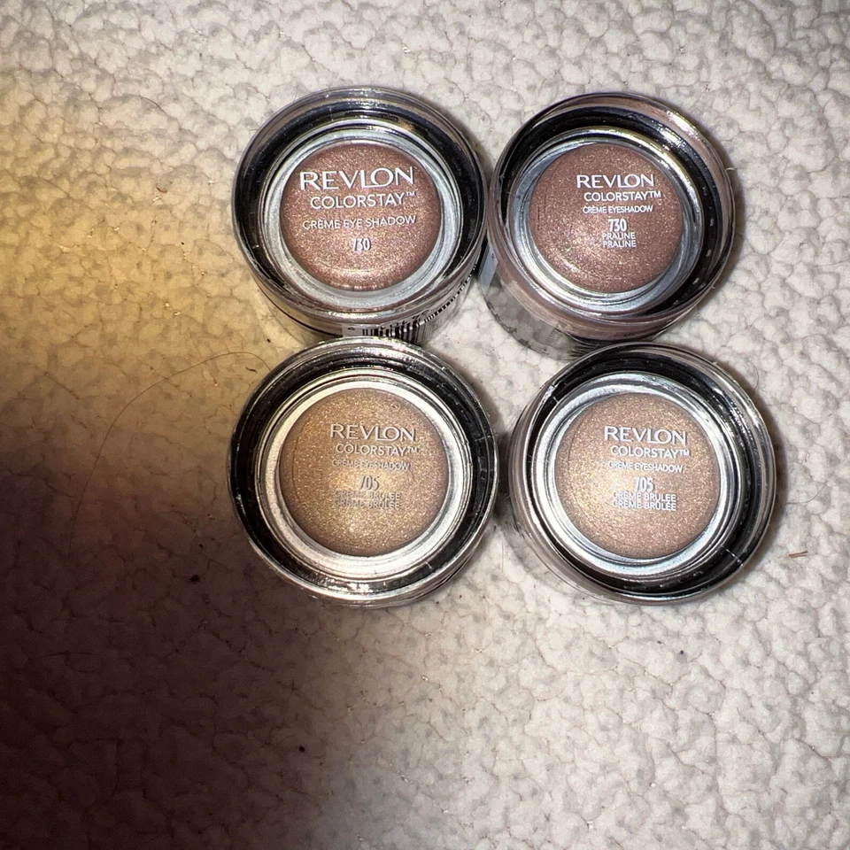 (4) Pack Revlon ColorStay Creme Eye Shadow, Praline #730 x 2 + #705 x 2, 0.18 oz - Image 1 of 1
