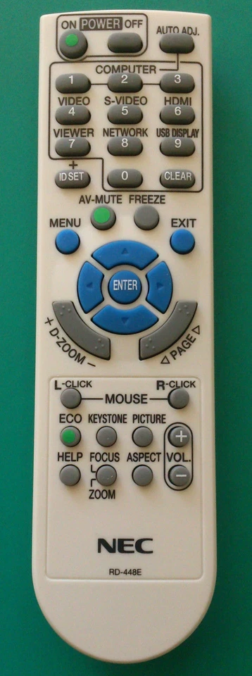 Télécommande pour Vidéoprojecteur NEC RD-448E pour NEC Modèle M260WS - Photo 1/1