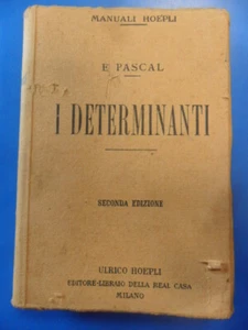 determinanti seconda edizione manuali hoepli Pascal E.  - Picture 1 of 1