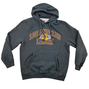 Los Angeles Lakers Hoodie Mens Medium Mitchell & Ness Hardwood Classics Pullover - Picture 1 of 16
